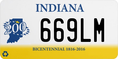 IN license plate 669LM