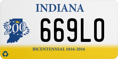 IN license plate 669LO
