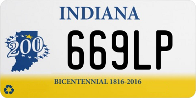 IN license plate 669LP