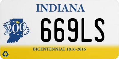 IN license plate 669LS