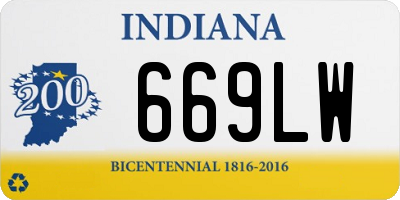 IN license plate 669LW