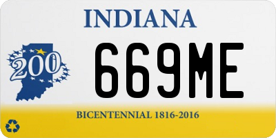 IN license plate 669ME