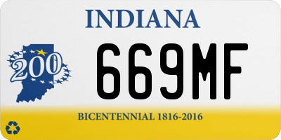 IN license plate 669MF