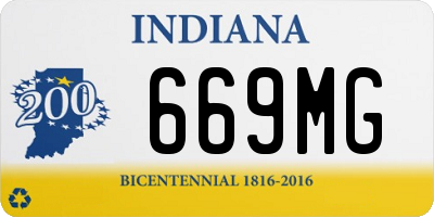 IN license plate 669MG