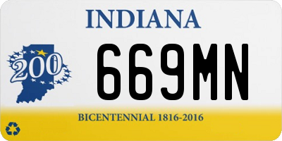 IN license plate 669MN