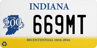 IN license plate 669MT