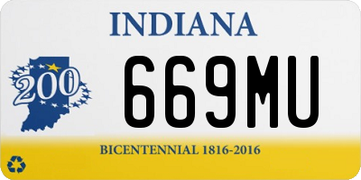 IN license plate 669MU