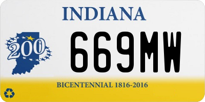 IN license plate 669MW