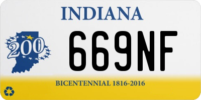 IN license plate 669NF