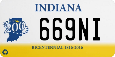 IN license plate 669NI