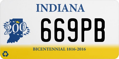 IN license plate 669PB