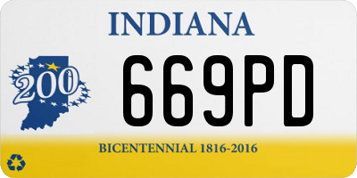 IN license plate 669PD