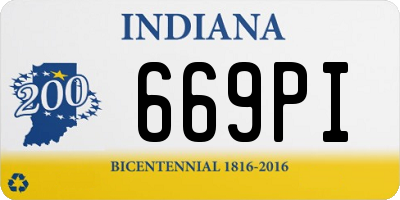 IN license plate 669PI