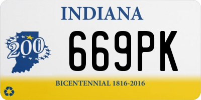 IN license plate 669PK