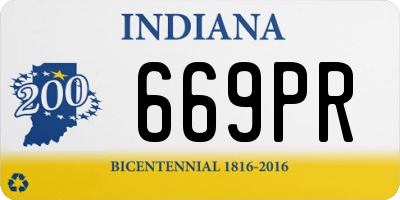 IN license plate 669PR