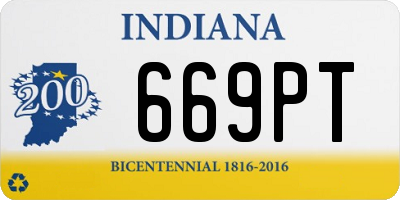 IN license plate 669PT