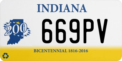 IN license plate 669PV