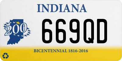 IN license plate 669QD