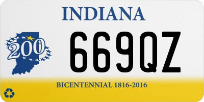 IN license plate 669QZ