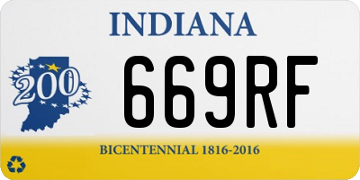 IN license plate 669RF