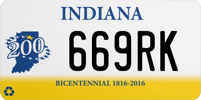 IN license plate 669RK