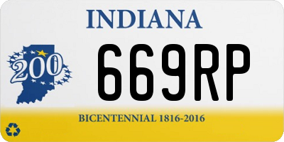 IN license plate 669RP