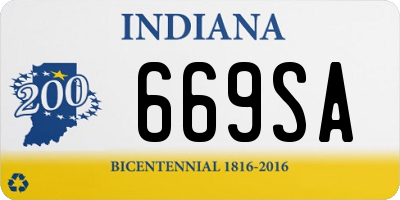 IN license plate 669SA