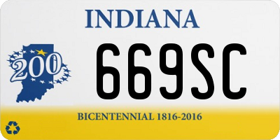 IN license plate 669SC