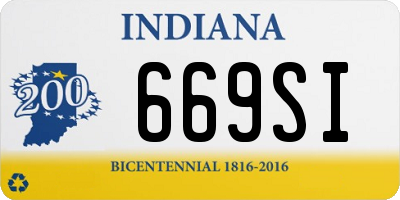 IN license plate 669SI