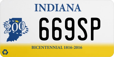 IN license plate 669SP