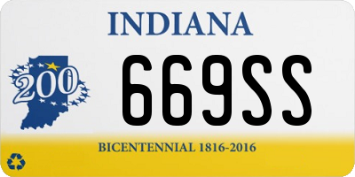 IN license plate 669SS