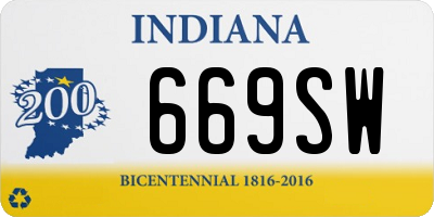 IN license plate 669SW