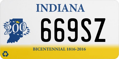 IN license plate 669SZ