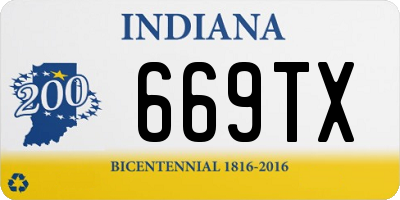 IN license plate 669TX