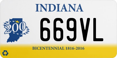 IN license plate 669VL