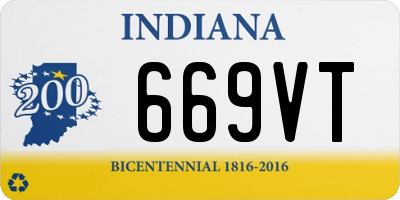 IN license plate 669VT