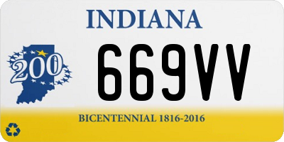 IN license plate 669VV