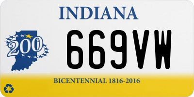 IN license plate 669VW