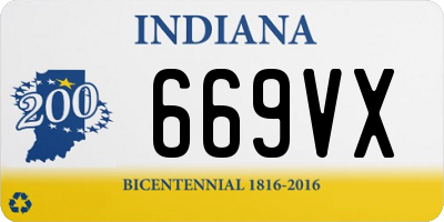 IN license plate 669VX