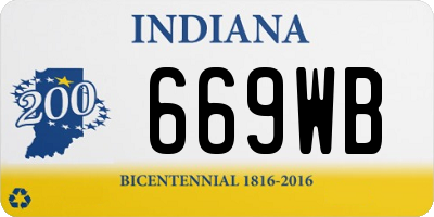 IN license plate 669WB
