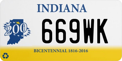 IN license plate 669WK