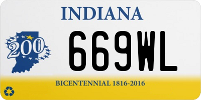 IN license plate 669WL