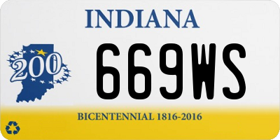 IN license plate 669WS