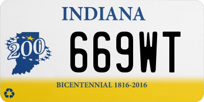 IN license plate 669WT