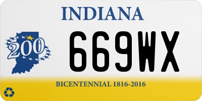 IN license plate 669WX