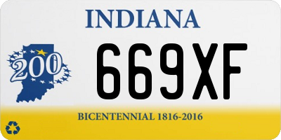 IN license plate 669XF