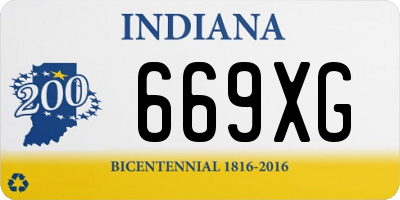 IN license plate 669XG