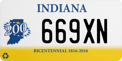 IN license plate 669XN