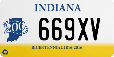 IN license plate 669XV