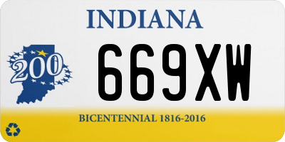 IN license plate 669XW